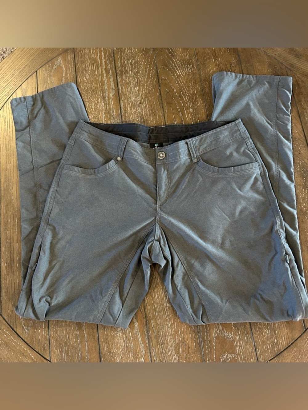 KUHL Gray Hiking Legendary Stretch Pants Utility Drawstring Performance Women 10